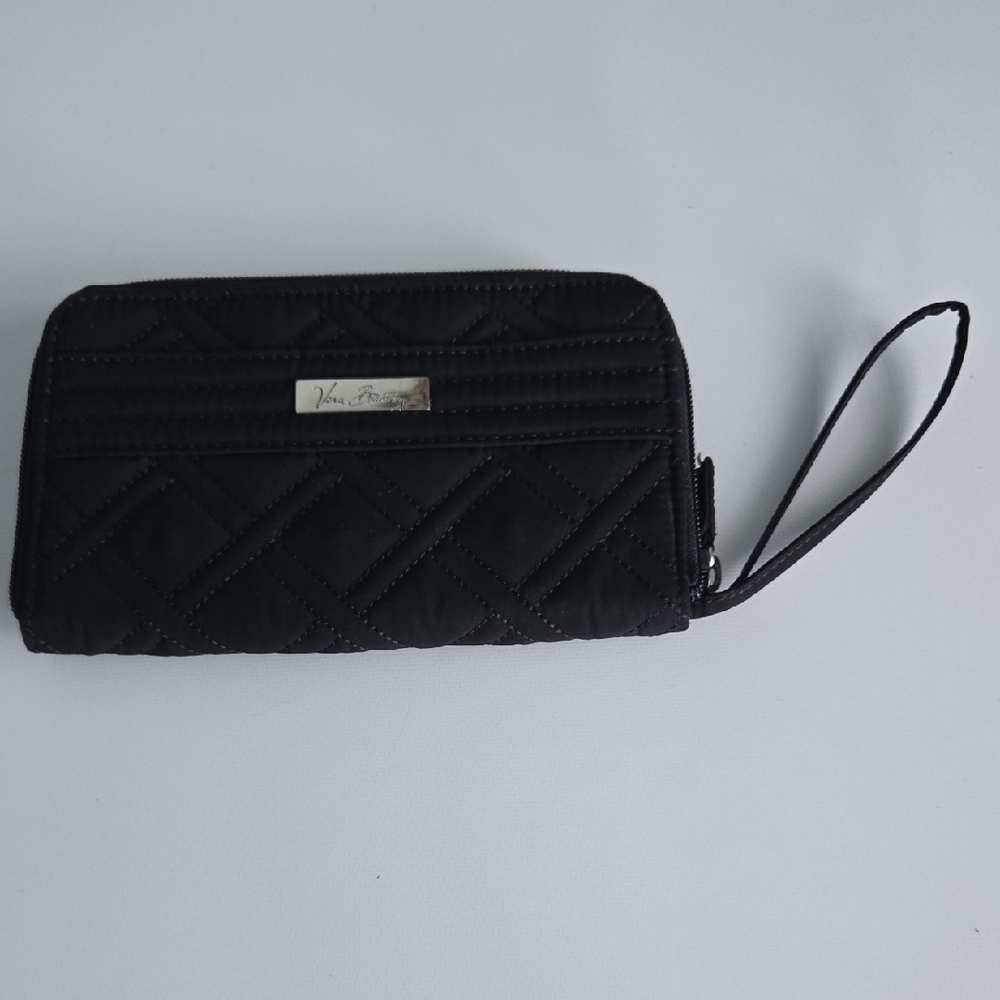 Vera Bradley Black Quilted Wristlet